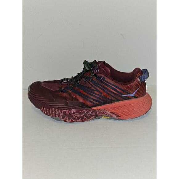 Hoka One One Womens Speedgoat 4 1106527 CHRRD Red Running Sneakers Size 8.5 - Picture 5 of 10